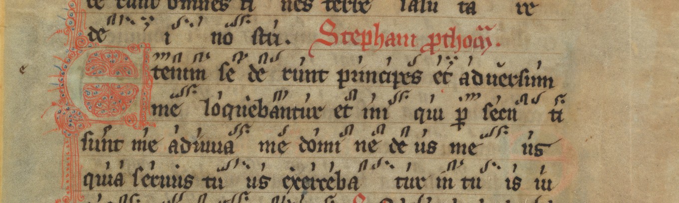 Cod. Sang. 1397.8, p. 3: Detail from a 13th-Century Graduale, the feast of St. Stephen